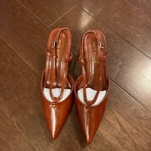 Brown faux leather Women's Shoes